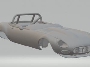 Jaguar E-Type Group 44 Racing Car Model Cetak 3D
