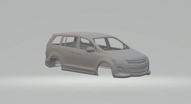 Mazda mpv 3D Print Model .c4d .max .obj .3ds .fbx .stl .blend 