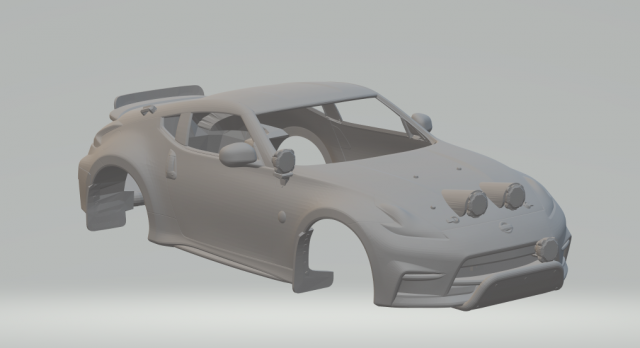 Nissan 370z rally 3D Print Model .c4d .max .obj .3ds .fbx .stl .blend 