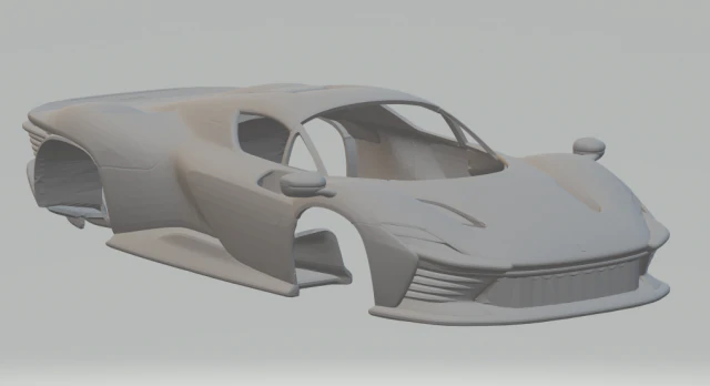 Ferrari Daytona SP3 3D Print Model .c4d .max .obj .3ds .fbx .stl .blend 