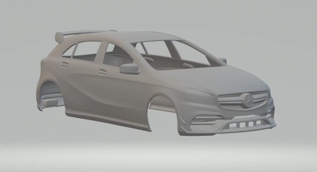 Mercedes benz a45 amg 2017 3D Print Model .c4d .max .obj .3ds .fbx .stl .blend 