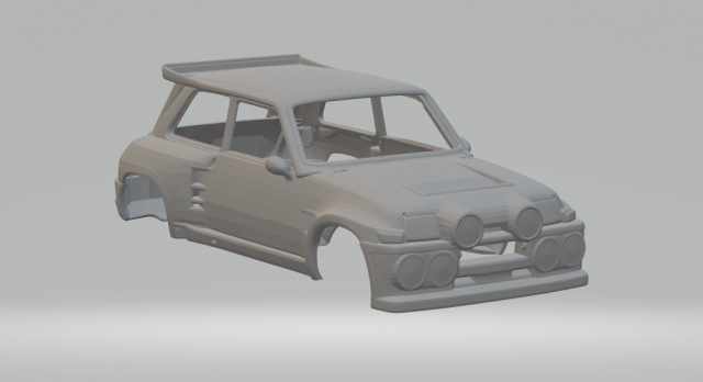 Renault 5 maxi turbo Model do druku 3D .c4d .max .obj .3ds .fbx .stl .blend 