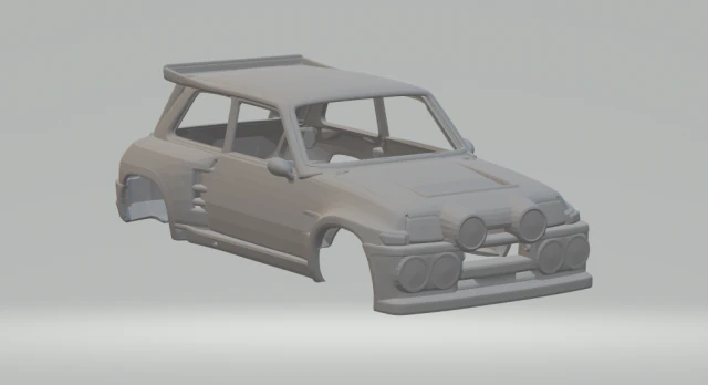 Renault 5 maxi turbo 3D Print Model .c4d .max .obj .3ds .fbx .stl .blend 