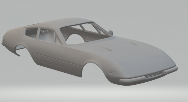 Ferrari 365 gtb daytona 3D Print Model .c4d .max .obj .3ds .fbx .stl .blend 