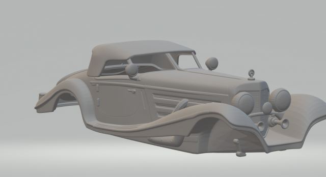 Mercedes benz 500k special roadster Modelo de Impressão 3D .c4d .max .obj .3ds .fbx .stl .blend 