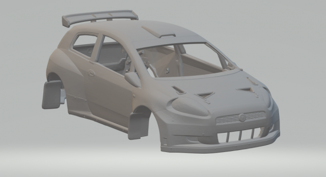 Fiat punto rally 3D Print Model .c4d .max .obj .3ds .fbx .stl .blend 