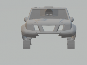 Nissan frontier navara race car 3D Baskı Modeli
