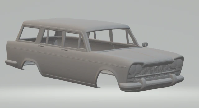 Fiat 2300 familiare 63 3D Print Model .c4d .max .obj .3ds .fbx .stl .blend 