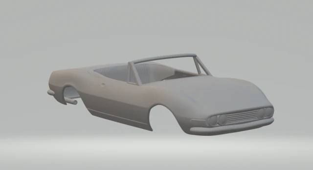 Fiat dino 135 spider 69 3D Print Model .c4d .max .obj .3ds .fbx .stl .blend 