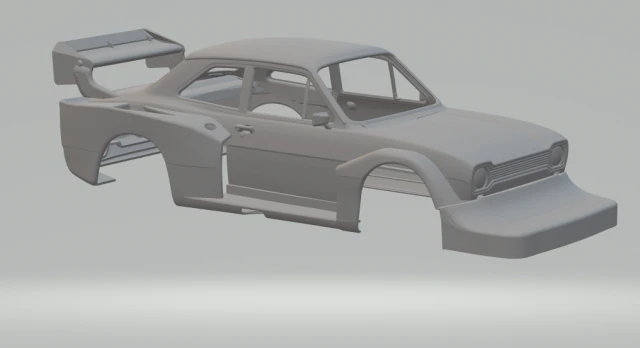Escort race car 3D Print Model .c4d .max .obj .3ds .fbx .stl .blend 