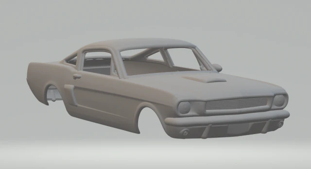 Mustang 69 3D Print Model .c4d .max .obj .3ds .fbx .stl .blend 