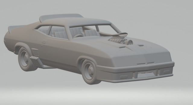 Falcon interceptor mad max 3D Print Model .c4d .max .obj .3ds .fbx .stl .blend 