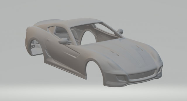 Ferrari 599 gto 2011 Modello di stampa 3D .c4d .max .obj .3ds .fbx .stl .blend 