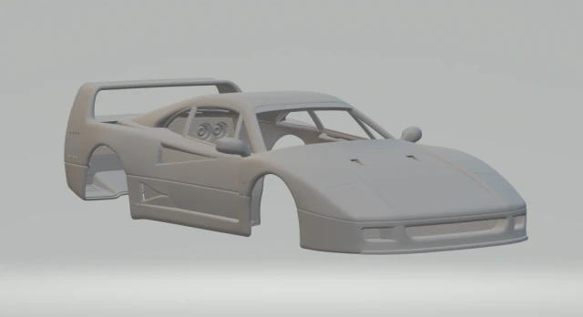 Ferrari f40 1987 3D Print Model .c4d .max .obj .3ds .fbx .stl .blend
