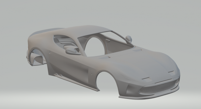 Ferrari omologata 2020 3D Baskı Modeli .c4d .max .obj .3ds .fbx .stl .blend 