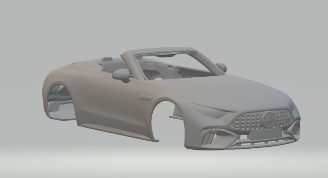 2023 Mercedes-AMG SL 3Dプリントモデル .c4d .max .obj .3ds .fbx .stl .blend 