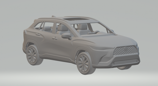 Toyota corolla cross 3D Принт Модель .c4d .max .obj .3ds .fbx .stl .blend