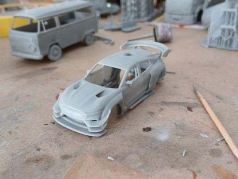 Mustang race car 3D Print Model