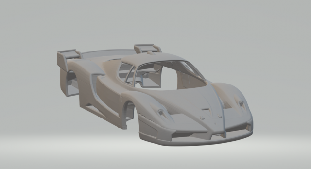 Mustang race car 3Dプリントモデル .c4d .max .obj .3ds .fbx .stl .blend 