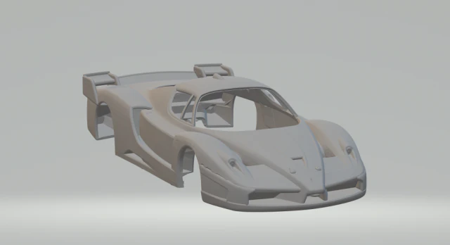 Mustang race car 3D Print Model .c4d .max .obj .3ds .fbx .stl .blend 