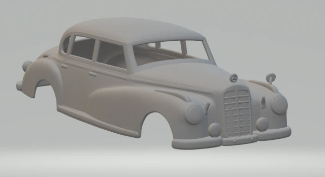 Mercedes benz 300 limousine 51 3D Print Model .c4d .max .obj .3ds .fbx .stl .blend 
