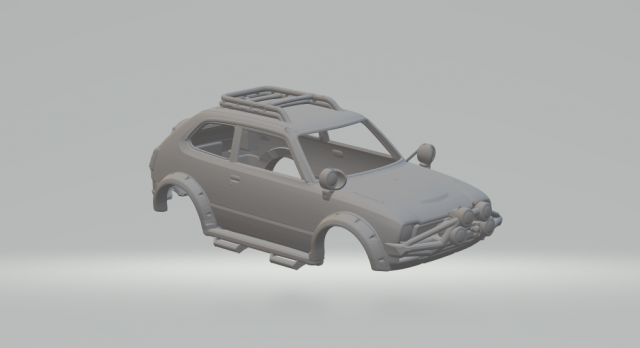 Honda civic off-road 3D Принт Модель .c4d .max .obj .3ds .fbx .stl .blend 