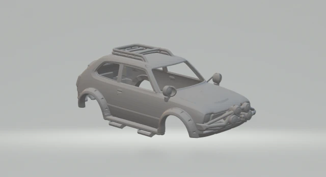 Honda civic off-road 3D Print Model .c4d .max .obj .3ds .fbx .stl .blend 