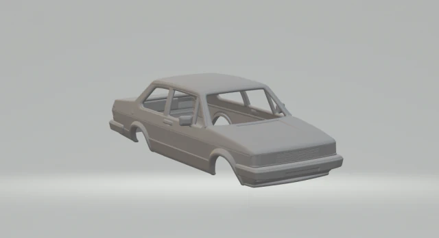 Volkswagen jetta mk1 3D Print Model .c4d .max .obj .3ds .fbx .stl .blend 