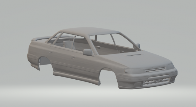 Subaru legacy 92 3D 打印模型 .c4d .max .obj .3ds .fbx .stl .blend 