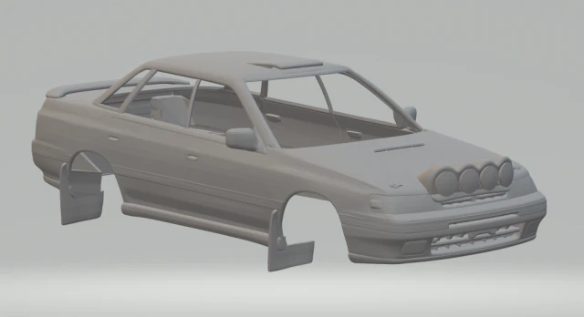 Subaru legacy rally car 3D Print Model .c4d .max .obj .3ds .fbx .stl .blend