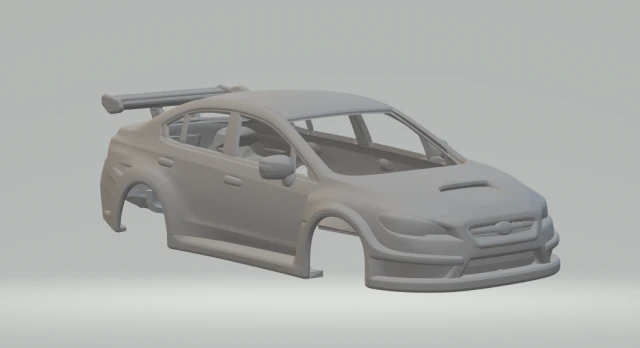 Subaru wrx fast and furious 3D Print Model .c4d .max .obj .3ds .fbx .stl .blend 