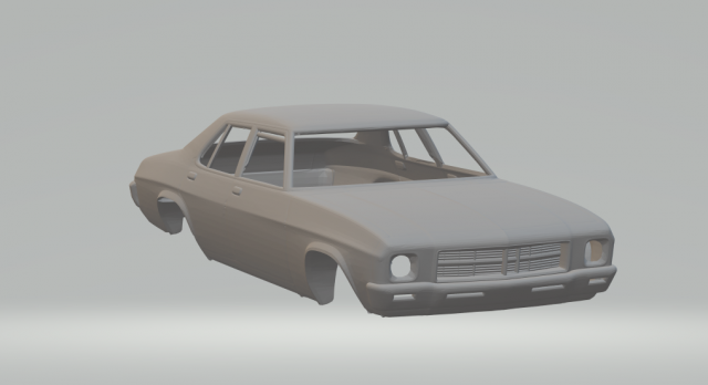 Holden hq sedan 3D Print Model .c4d .max .obj .3ds .fbx .stl .blend 