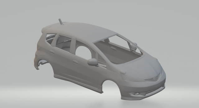 Honda fit 3D Print Model .c4d .max .obj .3ds .fbx .stl .blend 