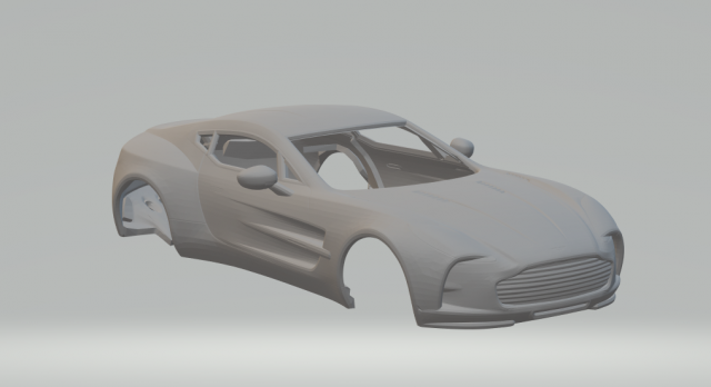 Aston martin one 77 3D Print Model .c4d .max .obj .3ds .fbx .stl .blend 
