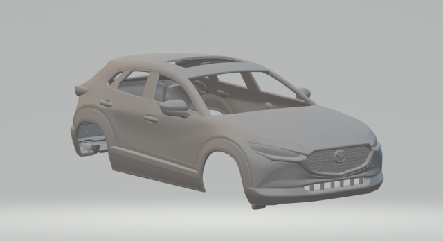 Mazda cx30 3D प्रिंट मॉडल .c4d .max .obj .3ds .fbx .stl .blend 