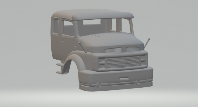 Mercedes benz 1525 86 cabin Modèles 3D en vedette .c4d .max .obj .3ds .fbx .stl .blend 