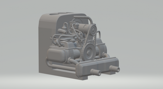 Engine vw pen holder 3D Print Model .c4d .max .obj .3ds .fbx .stl .blend 