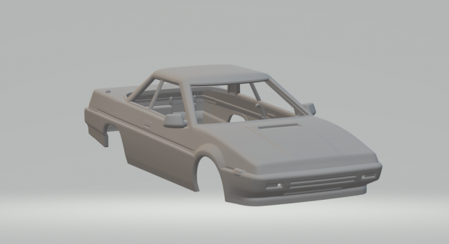 Subaru sx 1987 3D 打印模型 .c4d .max .obj .3ds .fbx .stl .blend