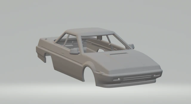 Subaru sx 1987 3D Print Model .c4d .max .obj .3ds .fbx .stl .blend 