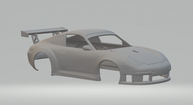 Porsche 911 GT3 RS-R 3Dプリントモデル .c4d .max .obj .3ds .fbx .stl .blend 