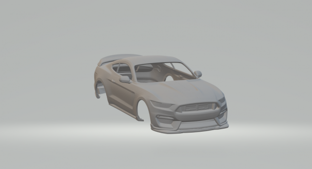 Mustang shelby gt 350 3D Print Model .c4d .max .obj .3ds .fbx .stl .blend 