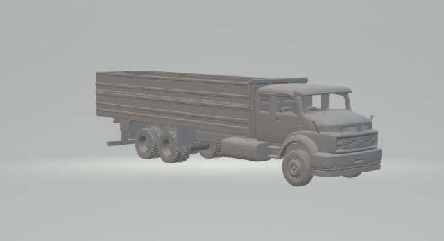 Mercedes benz 1519 grain kit Modello di stampa 3D .c4d .max .obj .3ds .fbx .stl .blend