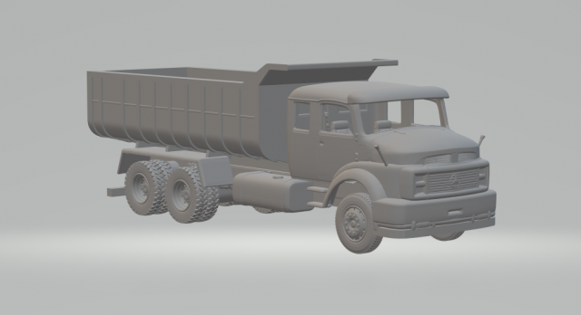 Mercedes benz 1519 dumper 3D Принт Модель .c4d .max .obj .3ds .fbx .stl .blend 