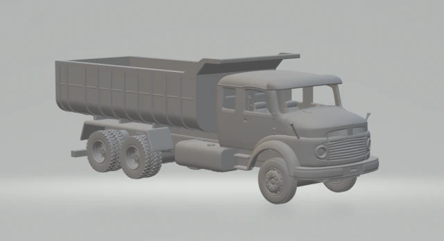 Mercedes benz 1519 dumper 3D Print Model .c4d .max .obj .3ds .fbx .stl .blend