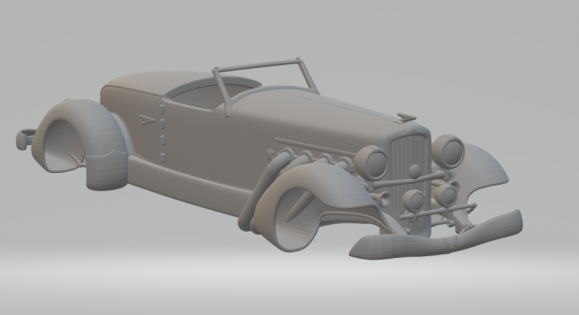 Duesenberg SJ speedster 3D Print Model .c4d .max .obj .3ds .fbx .stl .blend 