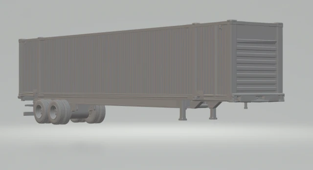 Trailer contanier 53ft 3D Print Model .c4d .max .obj .3ds .fbx .stl .blend 