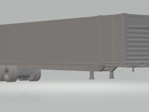 Trailer contanier 53ft 3D-printmodel