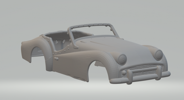 Triumph TR3B 1962 Modelo de Impressão 3D .c4d .max .obj .3ds .fbx .stl .blend 