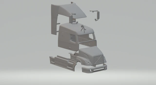 Volvo VAH 630 cabin 3D Print Model .c4d .max .obj .3ds .fbx .stl .blend