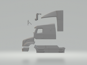 Volvo VAH 630 cabin Model Cetak 3D